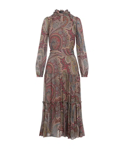 Etro Silk Crepon Paisley Dress