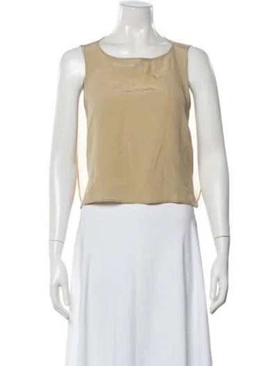 Pre-owned Etro Silk Crew Neck Top In Neutral