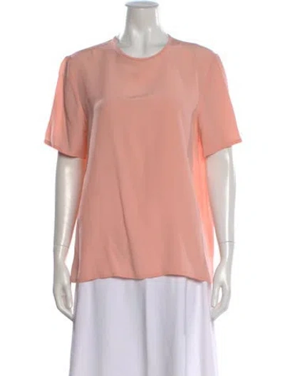 Pre-owned Etro Silk Crew Neck Top In Pink