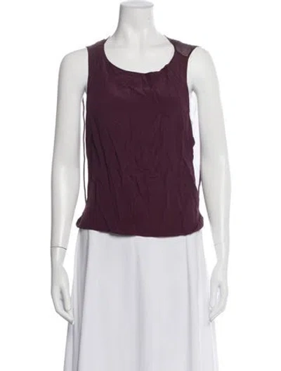 Pre-owned Etro Silk Crew Neck Top In Purple