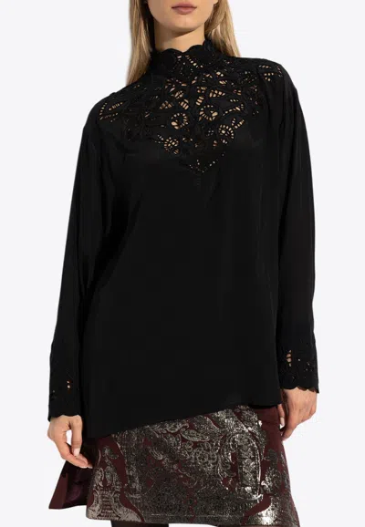 ETRO SILK EMBROIDERED BLOUSE