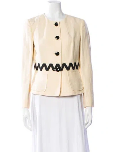 Pre-owned Etro Silk Evening Jacket In Neutral