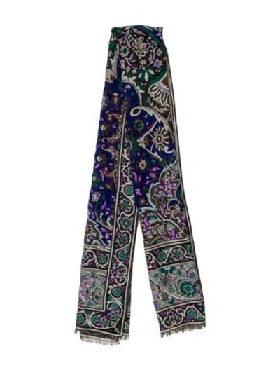 Pre-owned Etro Silk Floral Print Bandeau In Black