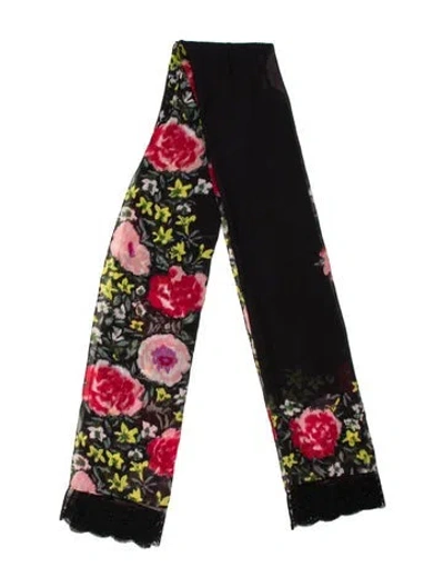 Pre-owned Etro Silk Floral Print Bandeau In Black