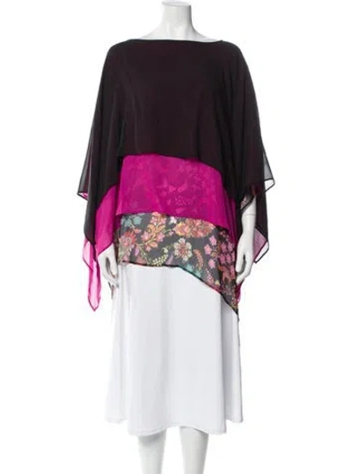 Pre-owned Etro Silk Floral Print Blouse In Multi
