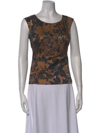 Pre-owned Etro Silk Floral Print Blouse In Multi