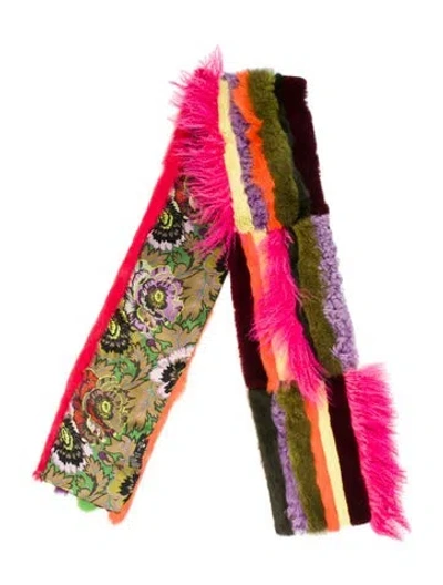 Pre-owned Etro Silk Floral Print Scarf In Orange