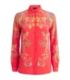 Etro Floral Silk Crêpe De Chine Shirt In Multi
