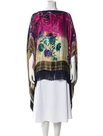Pre-owned Etro Silk Floral Print Sweater In Multi
