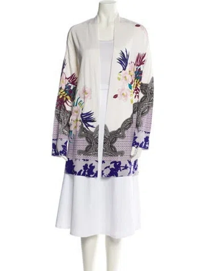 Pre-owned Etro Silk Floral Print Sweater In Neutral