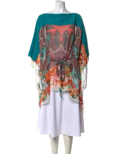 Pre-owned Etro Silk Floral Print Sweater In Pink