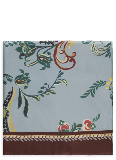 Etro Silk Foulard In Blue