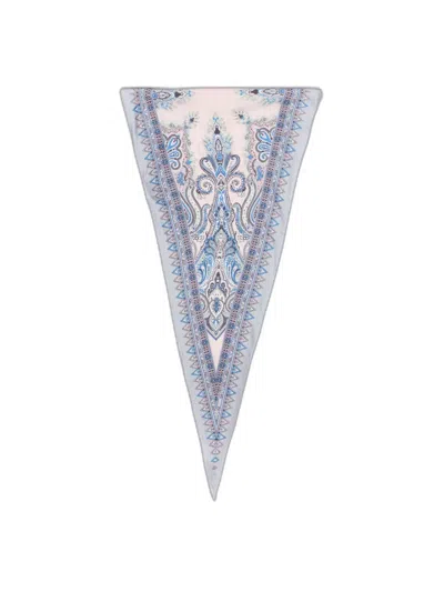Etro Silk Foulard Man 45x180 Scarf In Multi