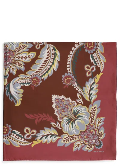 Etro Silk Foulard In Red