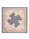 Etro Silk Georgette Scarf With Pattern In Black