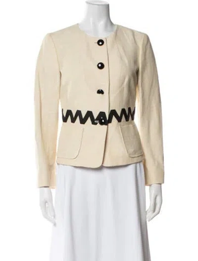 Pre-owned Etro Silk Graphic Print Blazer In Neutral