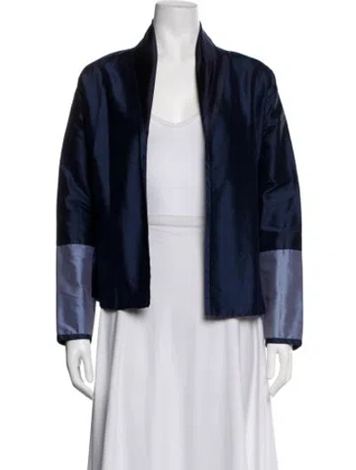 Pre-owned Etro Silk Jacket In Blue