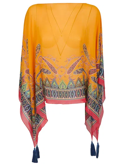 Etro Silk Jacket For Versatile Wear In Orange