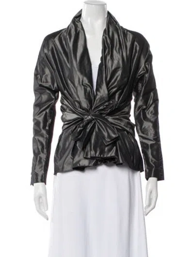 Pre-owned Etro Silk Jacket In Gray