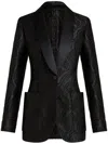 Etro Jacquard Blazer In Black