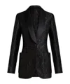 Etro Silk Jacquard Blazer In Black