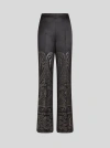 Etro Jacquard Silk Palazzo Trousers In Grey