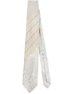 Etro Silk Jacquard Tie In Neutrals