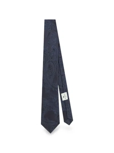 Etro Silk Jacquard Tie With Paisley Motif In Multi
