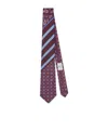 Etro Silk Jacquard Tie With Patchwork Design In Brown