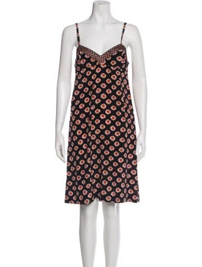 Pre-owned Etro Silk Knee-length Dress In Black