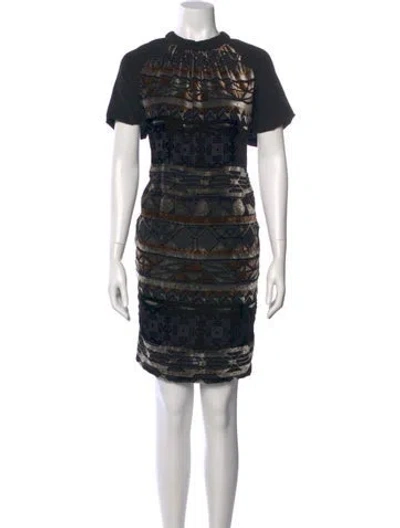 Pre-owned Etro Silk Knee-length Dress In Black