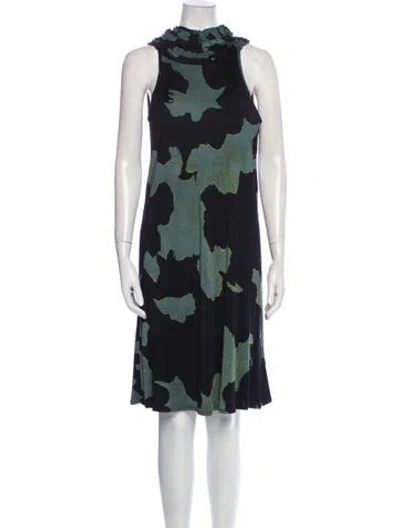 Pre-owned Etro Silk Knee-length Dress In Black