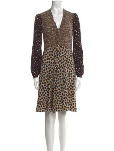 Pre-owned Etro Silk Knee-length Dress In Black