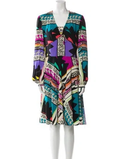 Pre-owned Etro Silk Knee-length Dress In Black