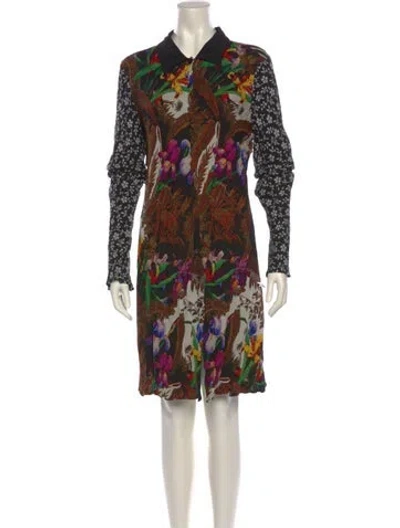 Pre-owned Etro Silk Knee-length Dress In Black