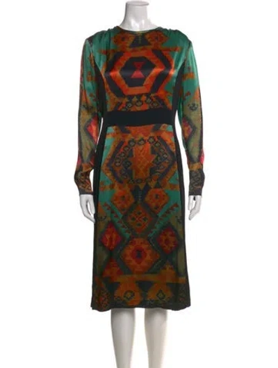 Pre-owned Etro Silk Knee-length Dress In Black