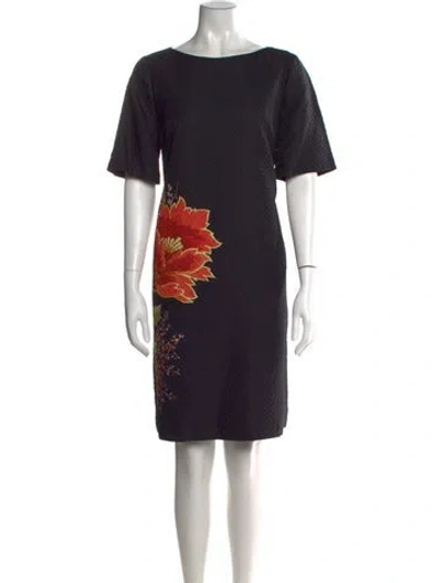 Pre-owned Etro Silk Knee-length Dress In Black