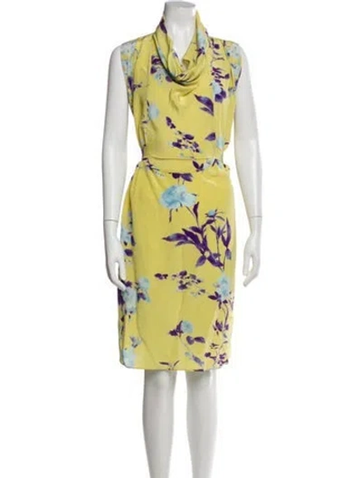 Pre-owned Etro Silk Knee-length Dress In Green