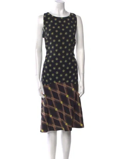 Pre-owned Etro Silk Knee-length Dress In Multi