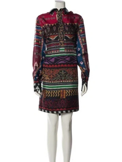 Pre-owned Etro Silk Knee-length Dress In Multi