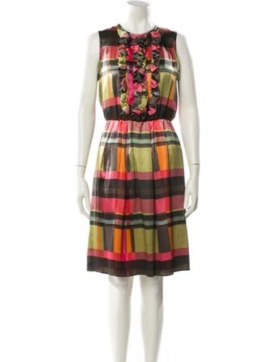 Pre-owned Etro Silk Knee-length Dress In Multi