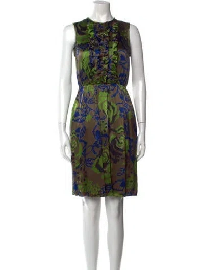 Pre-owned Etro Silk Knee-length Dress In Neutral