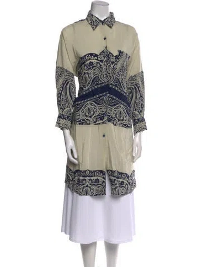 Pre-owned Etro Silk Knee-length Dress In Neutral