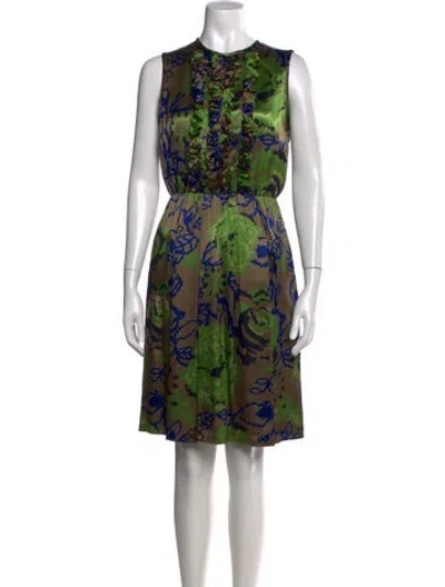 Pre-owned Etro Silk Knee-length Dress In Neutral