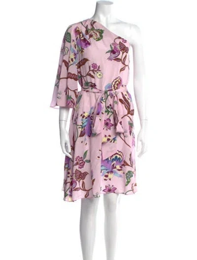 Pre-owned Etro Silk Knee-length Dress In Pink