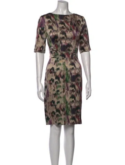 Pre-owned Etro Silk Knee-length Dress In Purple