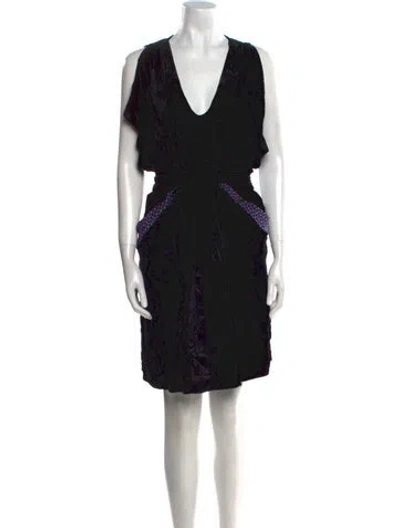 Pre-owned Etro Silk Knee-length Dress W/ Tags In Black
