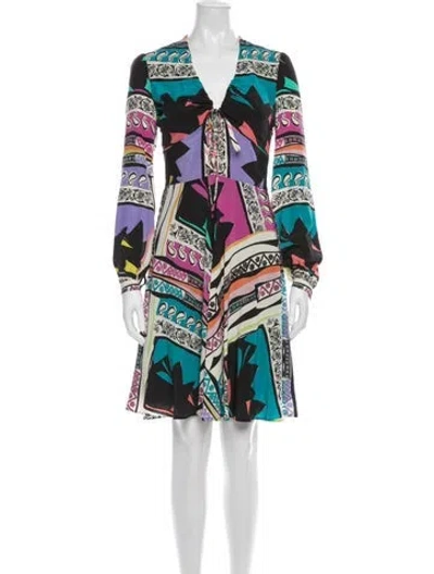 Pre-owned Etro Silk Knee-length Dress W/ Tags In Black