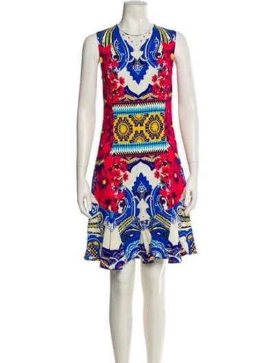 Pre-owned Etro Silk Knee-length Dress W/ Tags In Blue