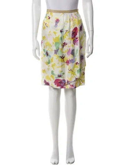 Pre-owned Etro Silk Knee-length Skirt In Green